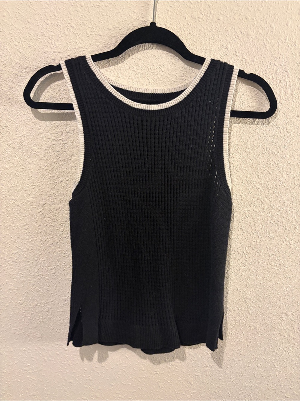 STYLUS Black Tank with White Contrast Trim